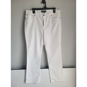 LRL RALPH LAUREN JEANS CO White Classic STRAIGHT LEG Size 14 Womens NWOT
